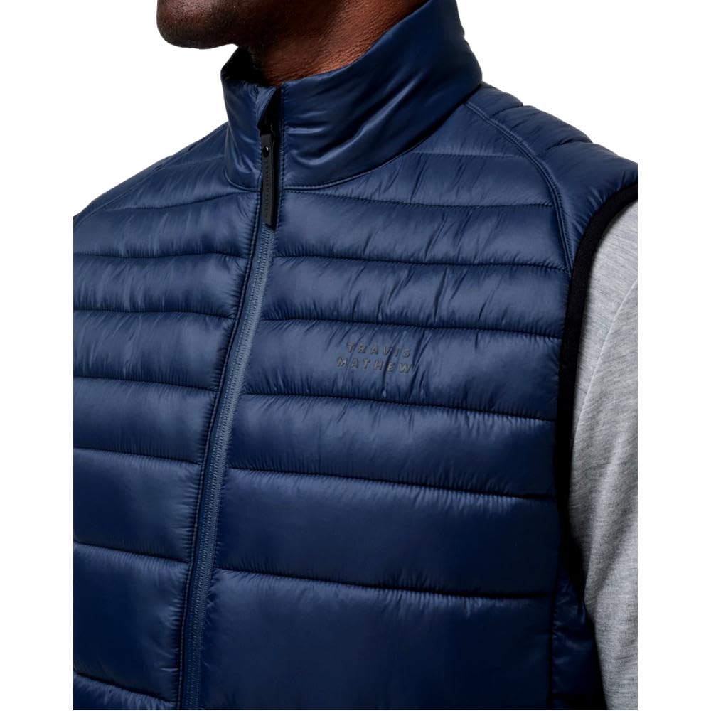 Mens Aves Tech Puffer Ves Total Eclipse L by TravisMathew – Polyester, Total Eclipse, Model 1MZ274