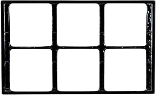 G.E.T. Enterprises Black Tile with Six Cut-Outs, Break Resistant Dishwasher Safe Melamine Tiles-Cut Outs Collection ML-168-BK (Pack of 1)