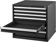 Global Industrial Modular 7 Drawer Cabinet with Lock, w/o Dividers, 30x27x29-1/2, Black