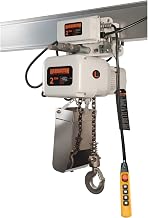 Harrington NERM010LD-SD-FG-10 NER 1 Ton Capacity Food Grade Hoist with Motorized Trolley, 230V