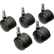 50mm Regular Casters by Global Industrial – Plastic, Black, Model RP2023