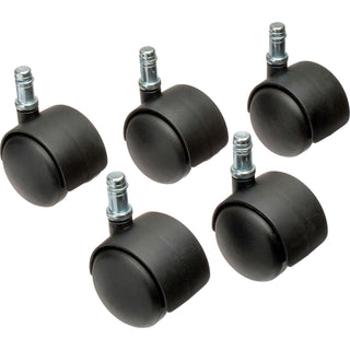 50mm Regular Casters by Global Industrial – Plastic, Black, Model RP2023