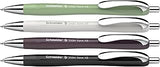 Schneider Limited Trend Edition Slider Rave XB (Extra Broad) Ballpoint Pen, Refillable + Retractable, 1.4 mm, Special Assortment Barrels, Blue Ink, Promo Box of 4 Pens (132684)