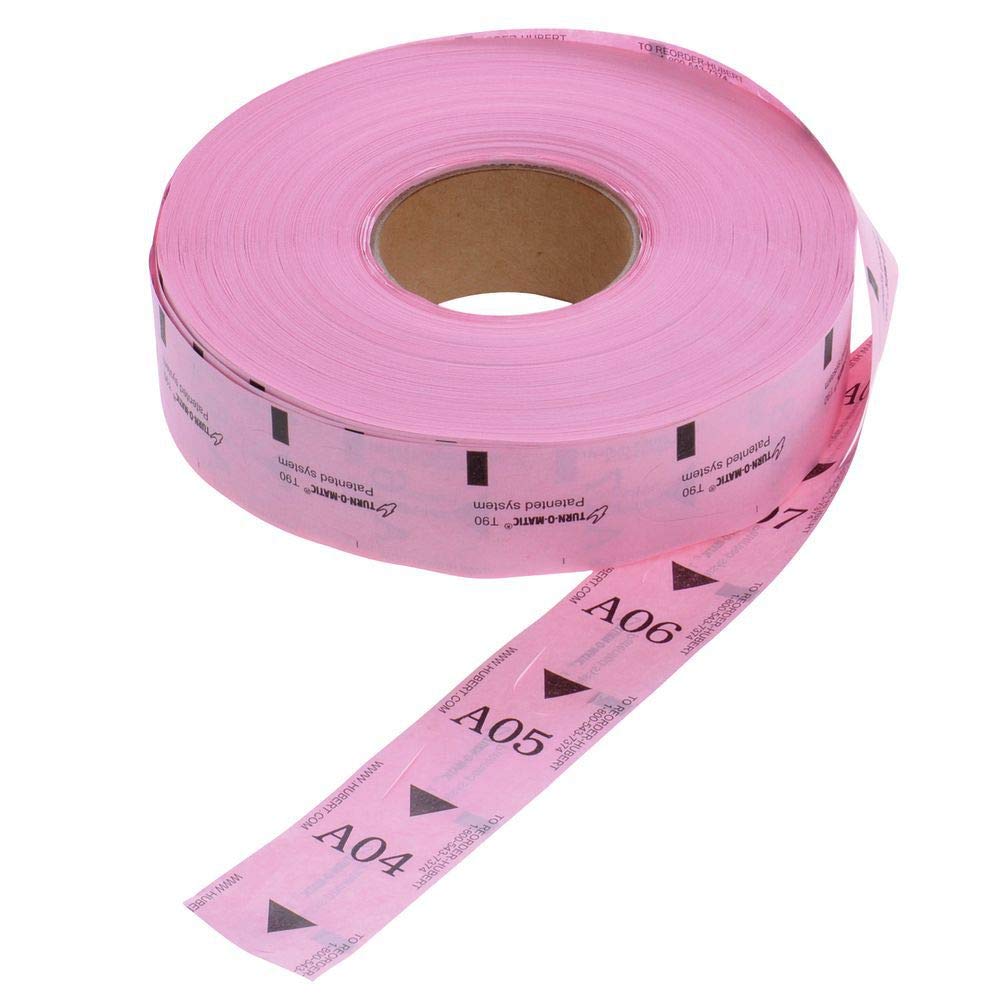 Take-A-Number 2-Digit Pink T90 Paper Tickets - 1 1/4"W by SATO AMERICA LLC – Paper, Pink, Pack of 24, Model T90004-PK