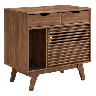 Render Cat Cabinet by Modway – 31.5 inches x 18 inches x 31 inches, Wood, Walnut, Model EEI-6796-WAL