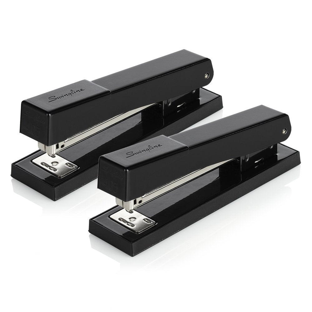 Staplers, Light Duty Desktop Stapler, 20 Sheet Capacity, Black, 2 Pack () by Swingline – Pack of 2, Metal, Black, Model S7040501AZ