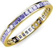 Tanzanite 2mm Channel Set Eternity Band 1.54 ctw-1.82 ctw 14K Gold