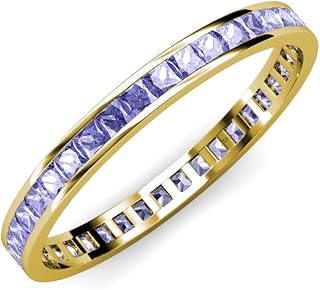 Tanzanite 2mm Channel Set Eternity Band 1.54 ctw-1.82 ctw 14K Gold