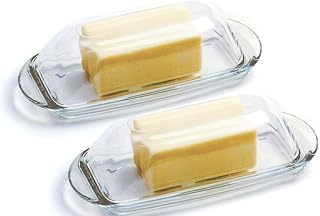 Anchor Hocking Presence Glass Butter Dish With Cover Set of 1, Clear