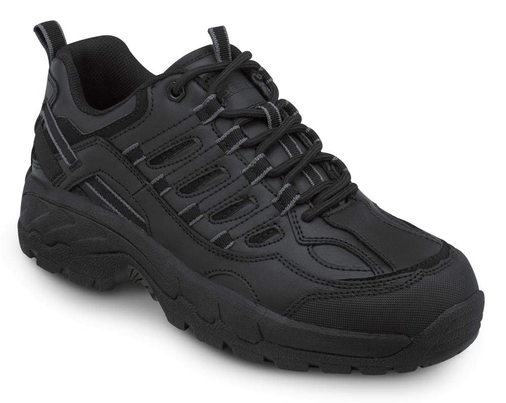 Mens Black MaxTrax Soft Toe SRO Athletic 10.0 EW by SR Max – 10 X-Wide, fabric-and-leather, Black, Model Carbondale