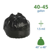 Stout by 40-48 Gallon Heavy Duty Total Recycled Content (TRC) Trash Bags by ENVISION – 1 Count (Pack of 100), 45.0 gallons, Plastic, Brown, Pack of 100