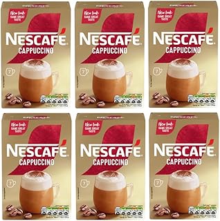 Nescafe NESCAFÉ Cappuccino Instant Coffee Sachets x7 (Pack of 6, Total 42 Sachets)