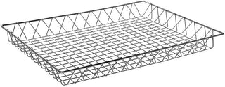 HUBERT Wire Display Basket Rectangular Chrome Plated Pastry Basket Bakery Tray - 24" L x 18" W x 2" H