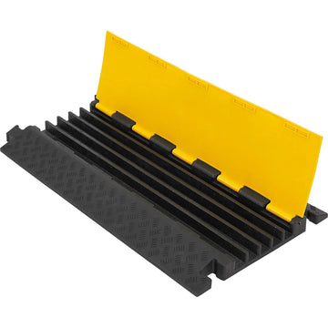 5-Channel Heavy-Duty Cable Protector by Global Industrial – Rubber, Yellow, Model TSH20132