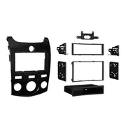 Kia Forte 2010-Up Installation Dash Kit for Double DIN/ISO Radios by Metra – Black, Model 99-7338HG