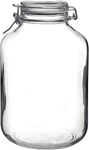 Bormioli Rocco Fido Round Clear Jar, 169-Ounce, 5 Liter (SYNCHKG066226)