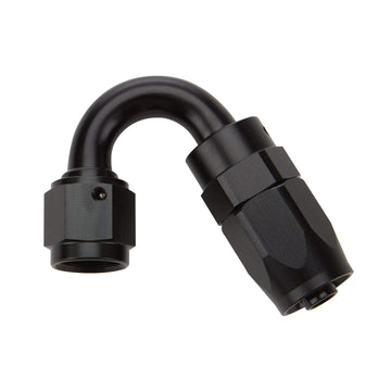Reusable Hose End Black 150 Deg Elbow by Allstar Performance – 8 inches, Aluminum, Black, Model ALL49373