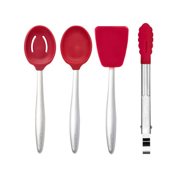Piccolo 8" Mini Tool Cooking Set - Set of by Cuisipro – Medium, Silicone, Red, Pack of 4, Model 747381