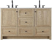 Elegant Kitchen and Bath 54" Double Bathroom Vanity in Mango Wood