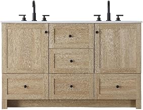 Elegant Kitchen and Bath 54" Double Bathroom Vanity in Mango Wood