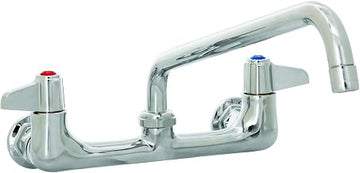 T&S Brass 5F-8WLX12 5F-8Wlx12, Faucet, Wall Mount, 8-Inch Centers, 12-Inch Swivel Nozzle