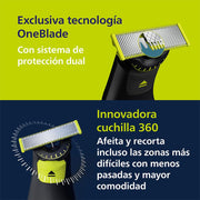 Oneblade Pro 360 F+b Shaver One Size by PHILIPS – One Size, Black and Grey, Model QP6652/61