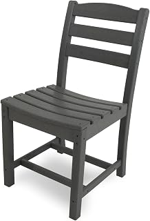 Polywood TD100GY La Casa Café Dining Side Chair, Slate Grey