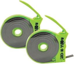 Zeus BAUM66021-2 Zeus Magnetic Tape with Self Cutting Dispenser, 0.5-Inch x 15-ft, Black, Pack of 2 (BAUM66021-2)