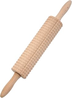 LINDEN SWEDEN Notched Rolling Pin, 10-Inch