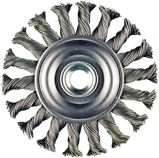 metabo Application: Steel/Stainless Steel - 4" x 3/16" x 5/8-11" Wire Ss. Knot Brush (655138000), Wire Wheels