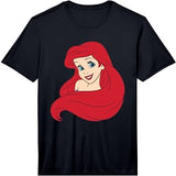 Disney The Little Mermaid Princess Ariel Big Face Costume Performance T-Shirt