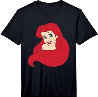 Disney The Little Mermaid Princess Ariel Big Face Costume Performance T-Shirt