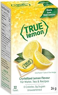 True Citrus True Lemon - Crystallized Lemon For Water, Tea - Single-Serve Packets - Water Enhancer - 32-count