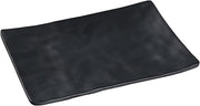 Yanco Asian Style Black Pearl Melamine with Matting Surface 8" X 5 1/2" RECTANGULAR PLATE box of 48