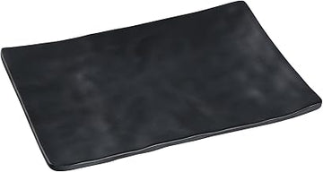 Yanco Asian Style Black Pearl Melamine with Matting Surface 8" X 5 1/2" RECTANGULAR PLATE box of 48