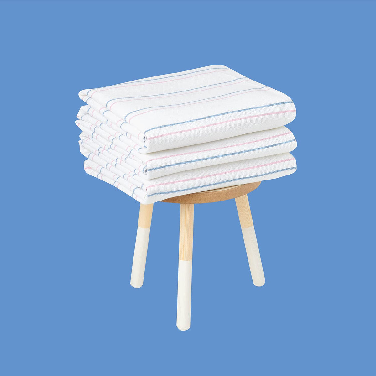 Candystripe Baby Receiving Blanket by Medline – Crib (Pack of 2), Latex Free, Azul, Pack of 6, Model MDTPBC36STRP
