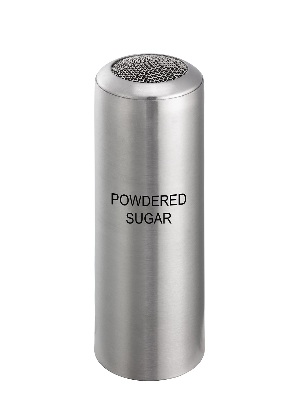 Condiment Shaker by Service Ideas – 6.0 ounces, Stainless Steel, Model STCMESHPSUGR