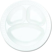 Dart 10CPWCR Concorde Foam Plate, Compartmented, 10 1/4" dia, WE, 125 per Pack (Case of 4 Packs)