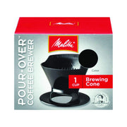 Filter Coffee Maker by Melitta – 1 Count, 1 cups, Plastic, Black, Model FBA_64007B