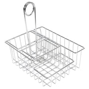 G.E.T. Chrome Compartment Caddy with Loop Handle by GET – Chrome, Pack of 12, Model 4-21696
