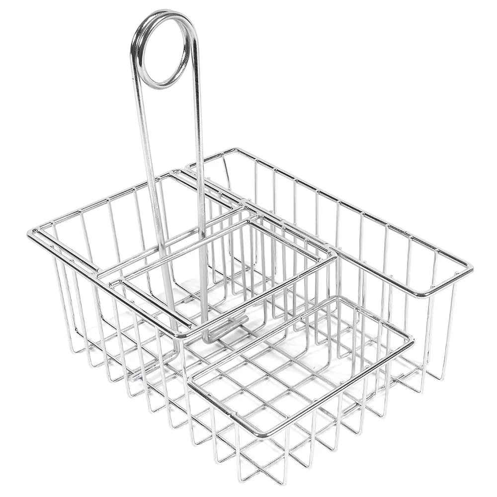 G.E.T. Chrome Compartment Caddy with Loop Handle by GET – Chrome, Pack of 12, Model 4-21696