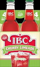 IBC Cherry Limeade with Sugar, 12 Ounce Glass Bottle -- 6 per case.