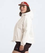Women's Antora Rain Hoodie by The North Face – Medium, Polyester, White Dune, Model NF0A7QF1