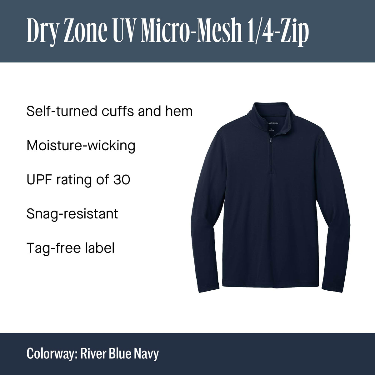 Men's Dry Zone UV Micro-Mesh Quarter-Zip Pullover by Port Authority – Large, Polyester, Rich Red, Model K112