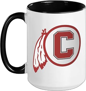Carlisle High School Blue Aces Ceramic Mug, Black/White, 15oz