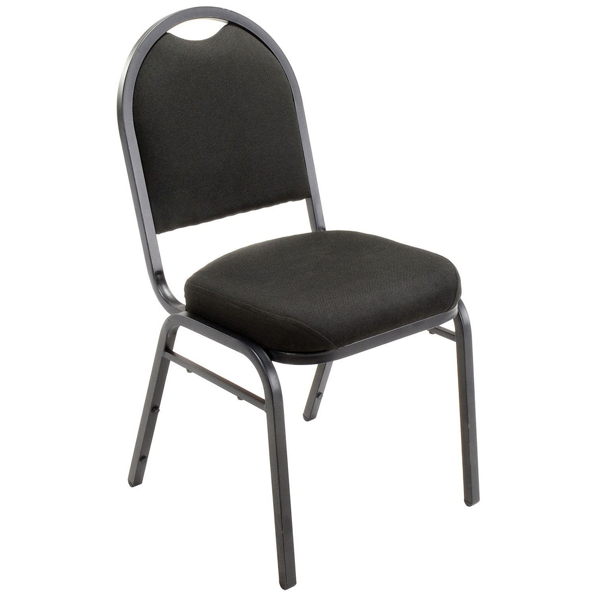 Stacking Banquet Chair by Global Industrial – Plastic, Black, Pack of 4, Model INT-9260-BT