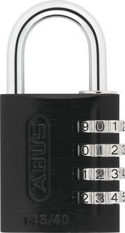 ABUS 145/40 / Black / Zahlenwalze Silber Combination Padlocks