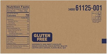 HERSHEY'S Semi Sweet Chocolate Baking Chips, Baking, Gluten Free, No Preservatives, 25 lb Case