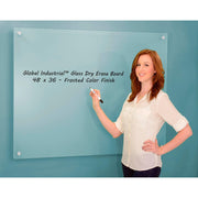 Global Industrial 48"W x 36"H / Frosted / Industrial Dry Erase Boards