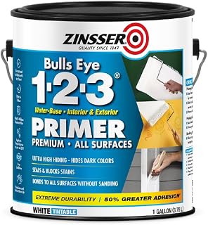 Zinsser 8-Pack of 1 gal 02001 White Bulls Eye 1-2-3 Water-Based Stain Blocking Primer/Sealer